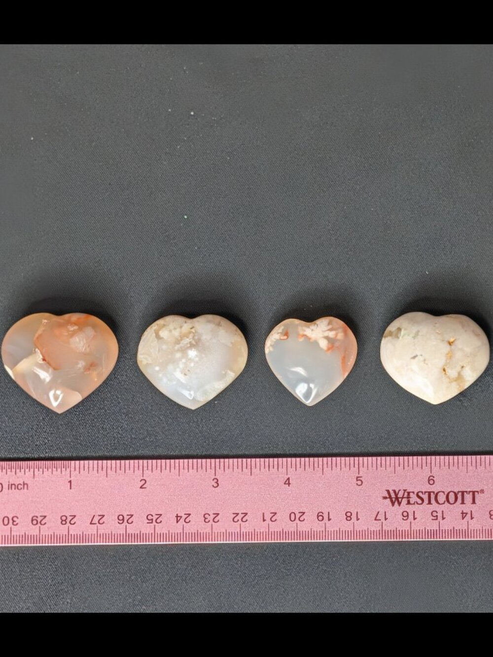*Price for One - U Pick* FLOWER AGATE Heart Polished Crystal